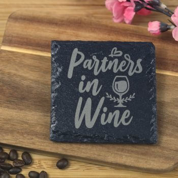 Partners in wine Slate Coaster