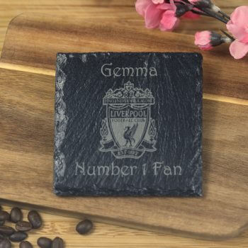 Customisable Liverpool Football Club Number 1 Fan Slate Coaster