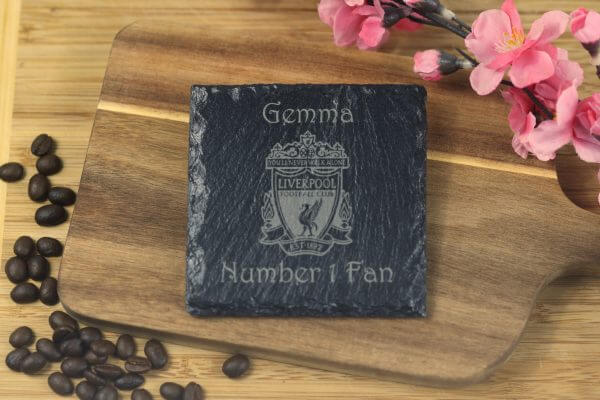 Customisable Liverpool Football Club Number 1 Fan Slate Coaster